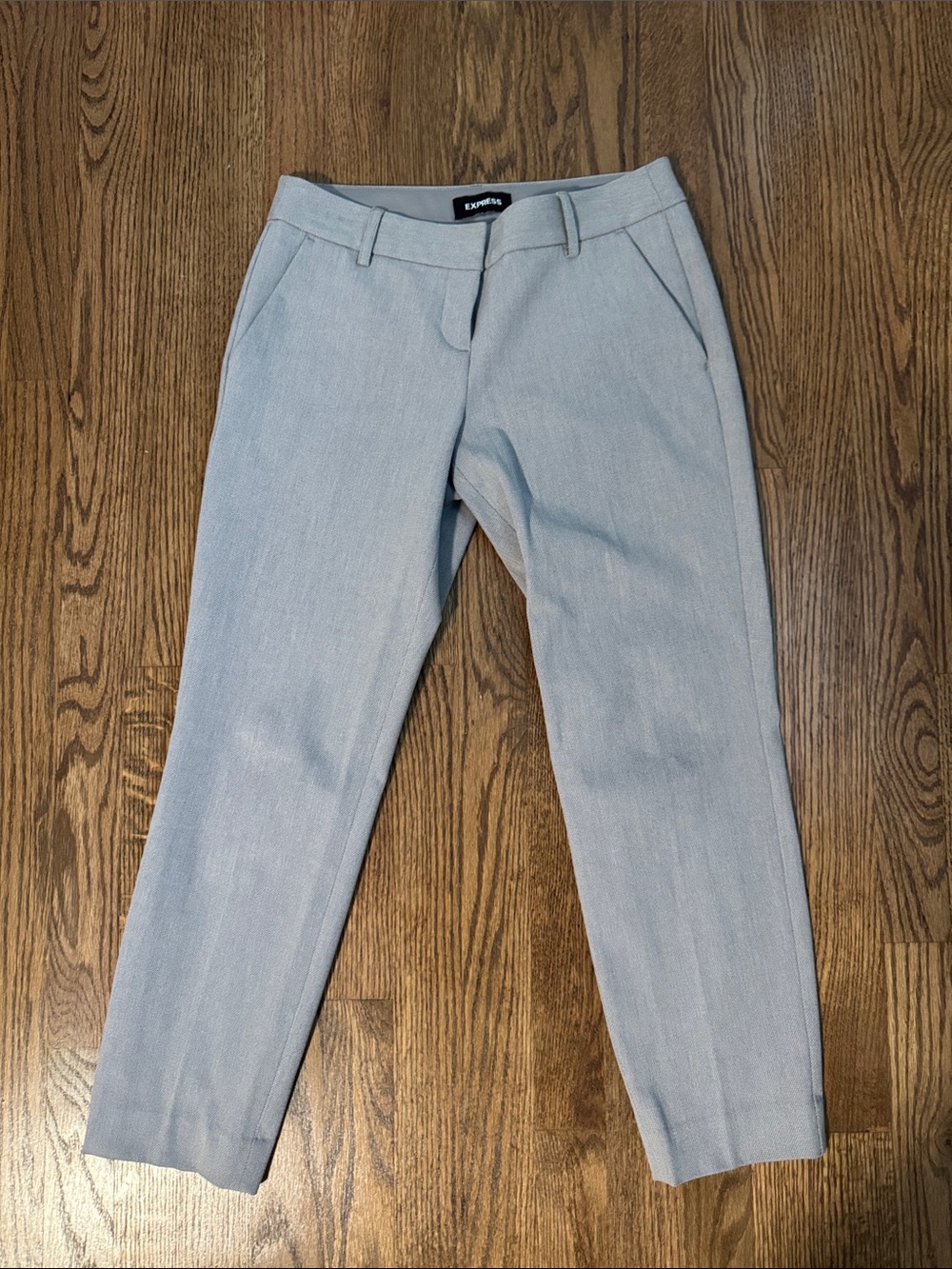 Express Grey Tapered Dress Pants
